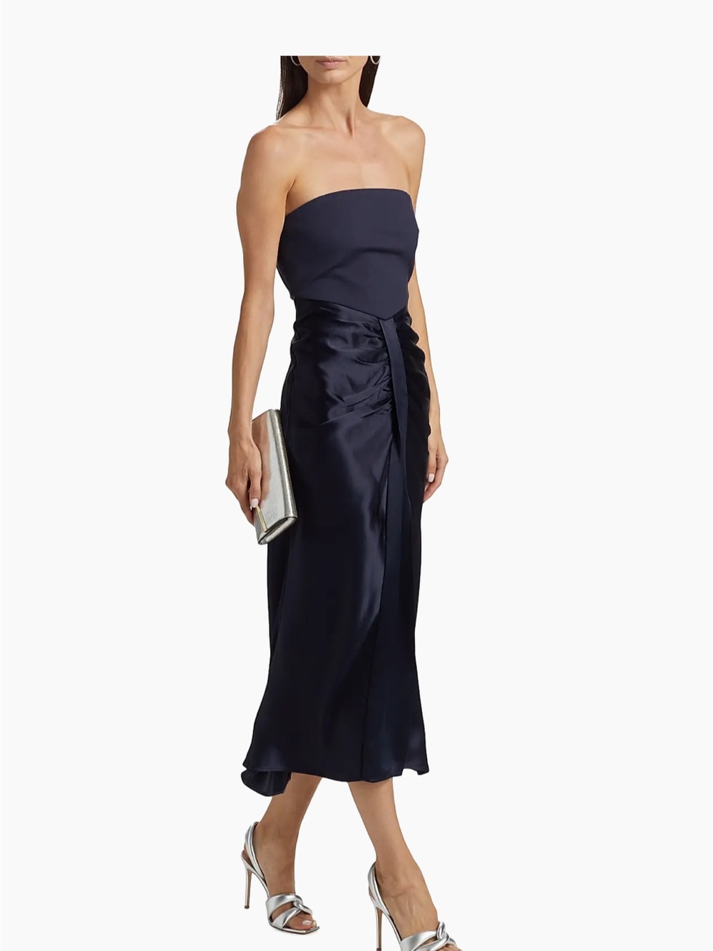 STAUD 👗 

MIDI WAYFARING DRESS
Style:R24P2267PS 
Color:- NAVY